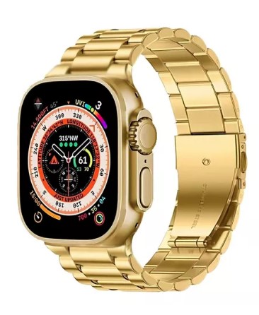 Apple Watch Ultra Gold Luxo Metal GPS 49mm www.distribuidoracp.com.br